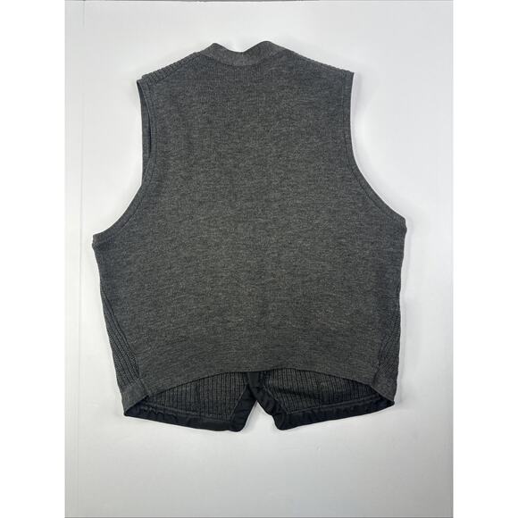 Men's Gray Cardigan Sweater Vest - Picture 6 of 9